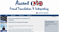 Desktop Screenshot of accentfrenchtranslation.co.uk